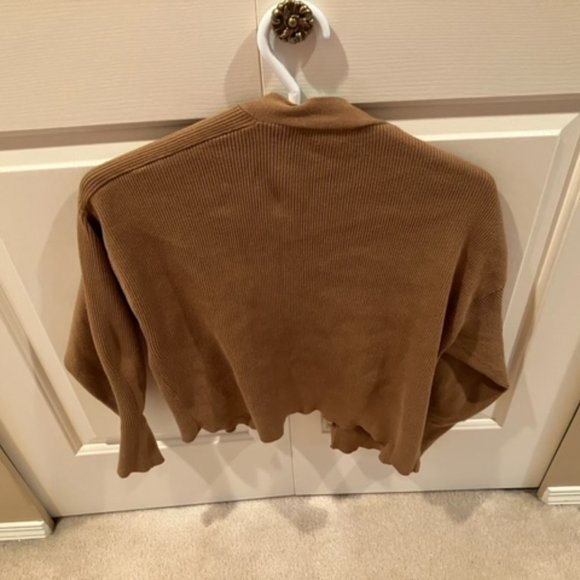 Zara ribbed cardigan, tan, small - Picture 2 of 4